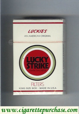 Lucky Strike Luckies An American Original Filters cigarettes hard box